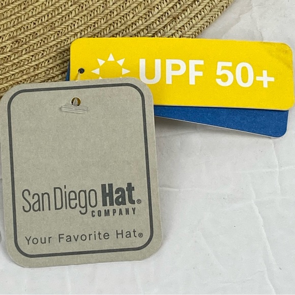 NWT San Diego Hat Co. Fedora Sun Hat with Flat Brim and UPF 50 4” Brim - Picture 6 of 7